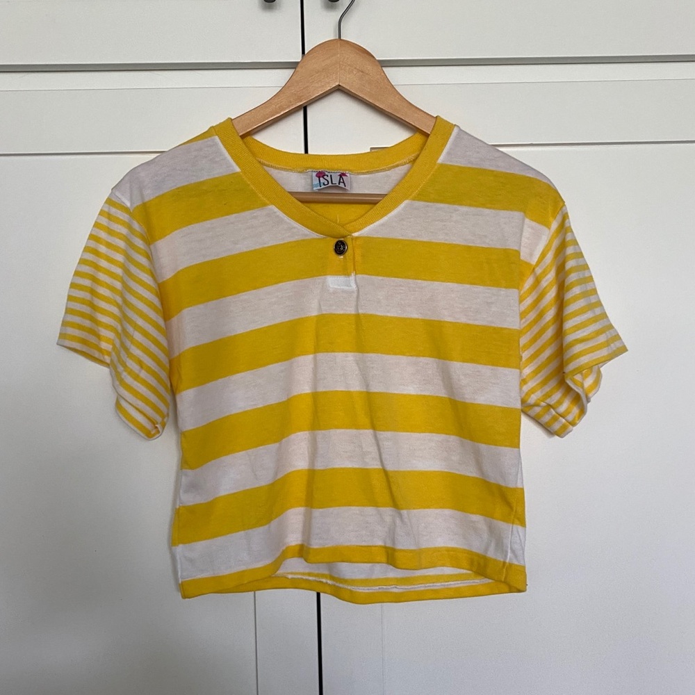 Vintage striped henley shirt